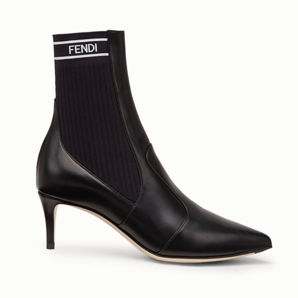 Genuine leather Fendi sock boot, never worn.